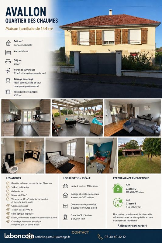 Maison 6 pièces 144 m² · à Avallon · 144 m² · 192 000 €