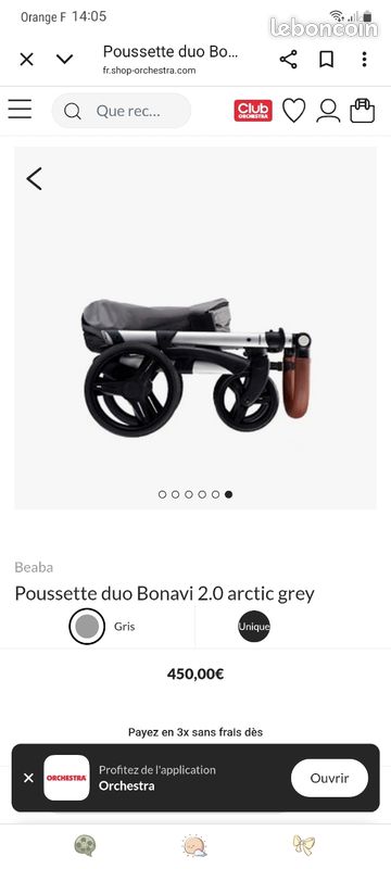 Poussette BONAVI 2 en 1 tout terrain NEUVE encore emballee (image 5)
