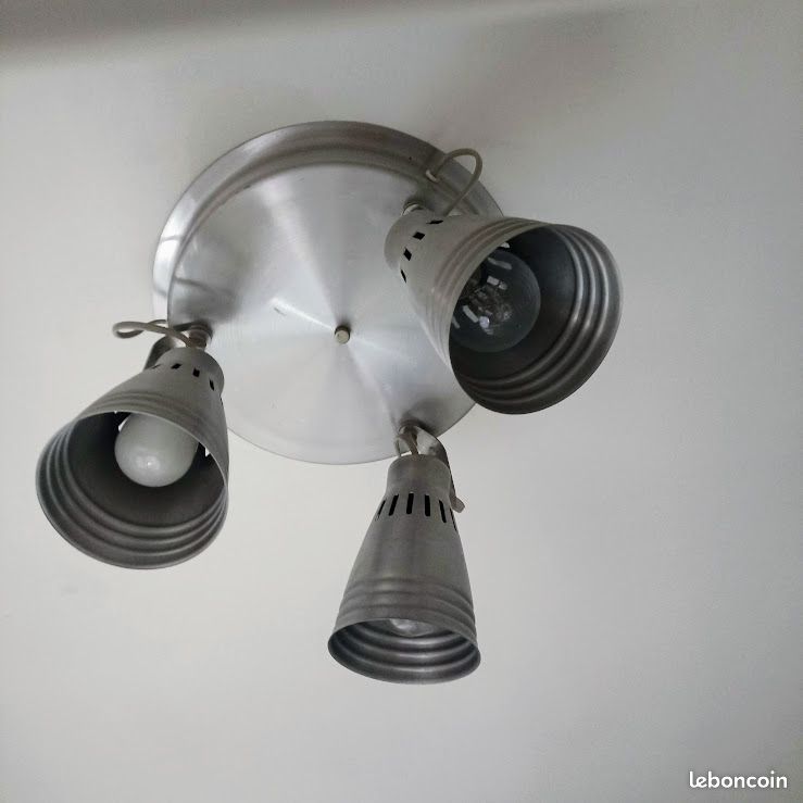 Plafonnier 3 spots Phaidros métal chrome G9 3x25 W Plafonnier 3 spots Phaidros métal chrome G9 3x25 W