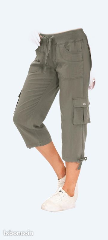 Cargo Kaki Femme Pantalon Cargo Femme Gris Couleur Gris Kaki