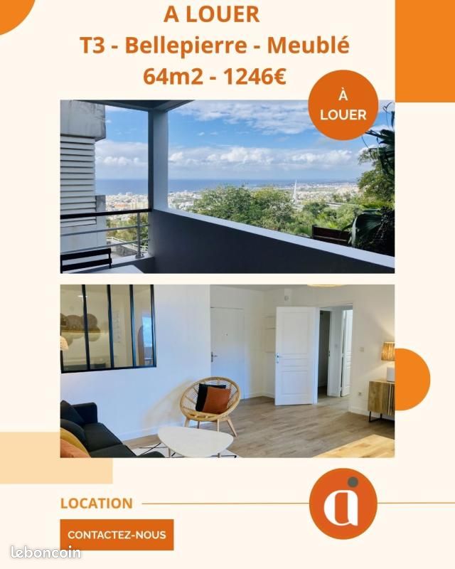 Appartement 3 pièces 54 m² · à Saint-Denis · 54 m² · 1 210 €/mois