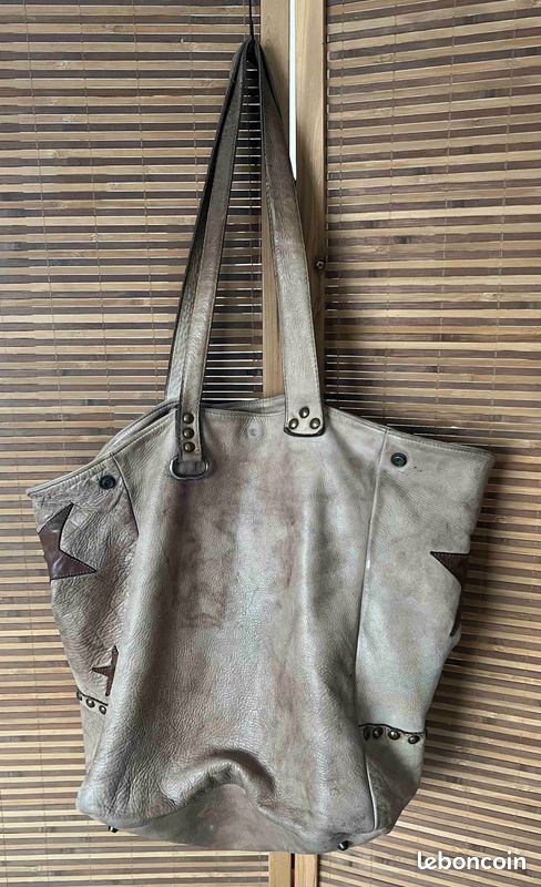 Sac Shopper Bandoulière Vintage StyleBREAKER - Motif étoile - Dimensions 36x40x15 Cm - Neuf Avec étiquettes