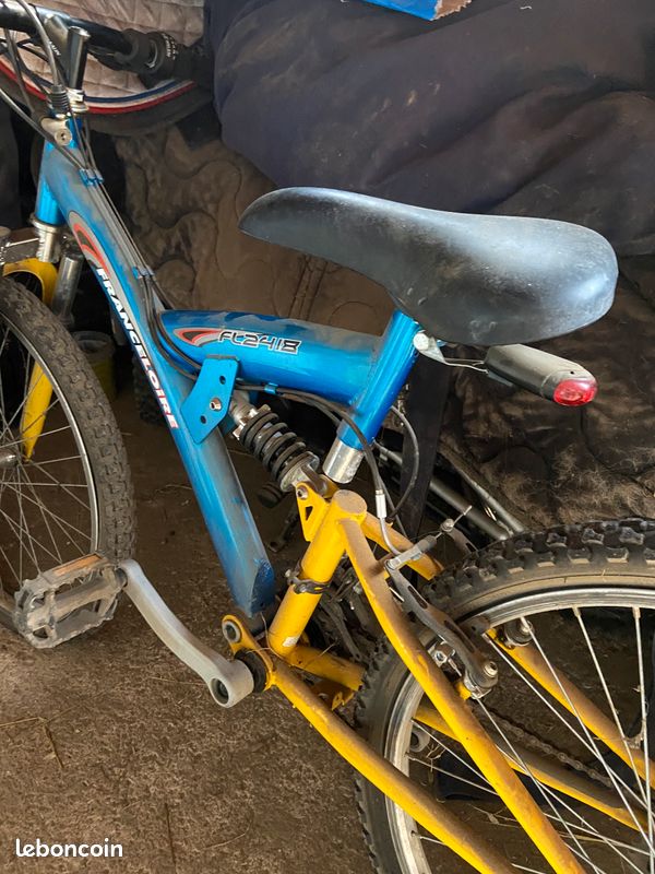 Vélo enfant bleu et jaune (image 3)