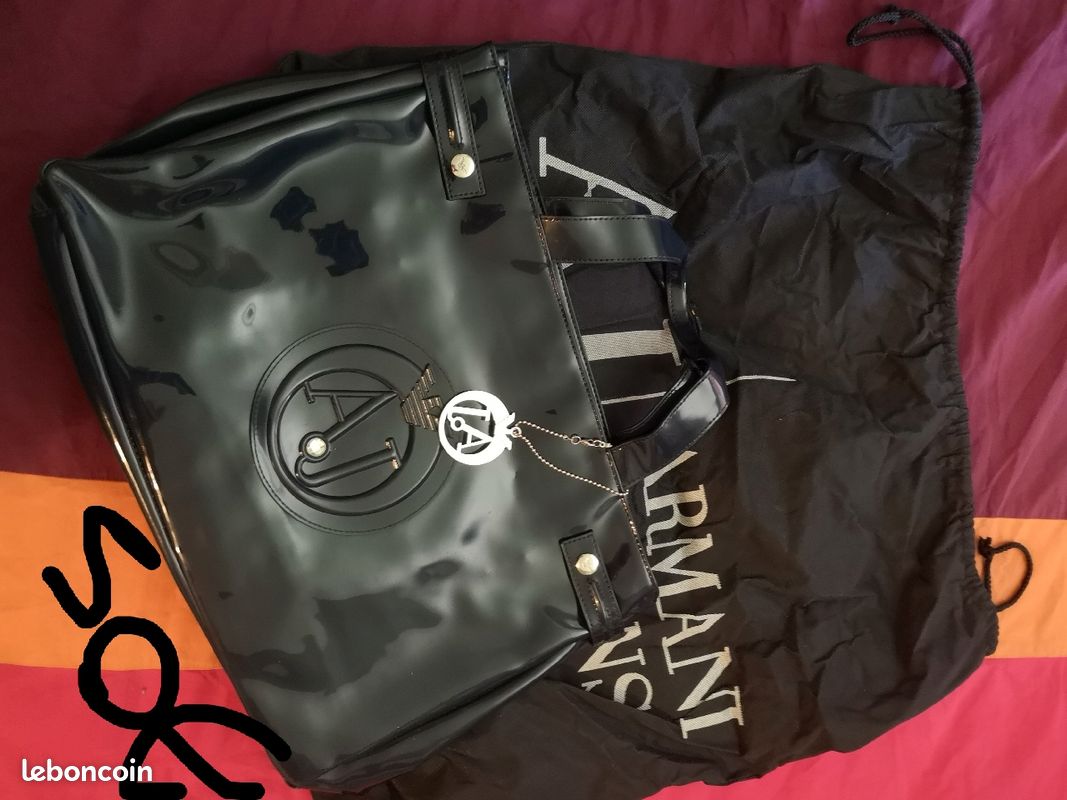 Sac à main Armani vernis Accessoires Bagagerie