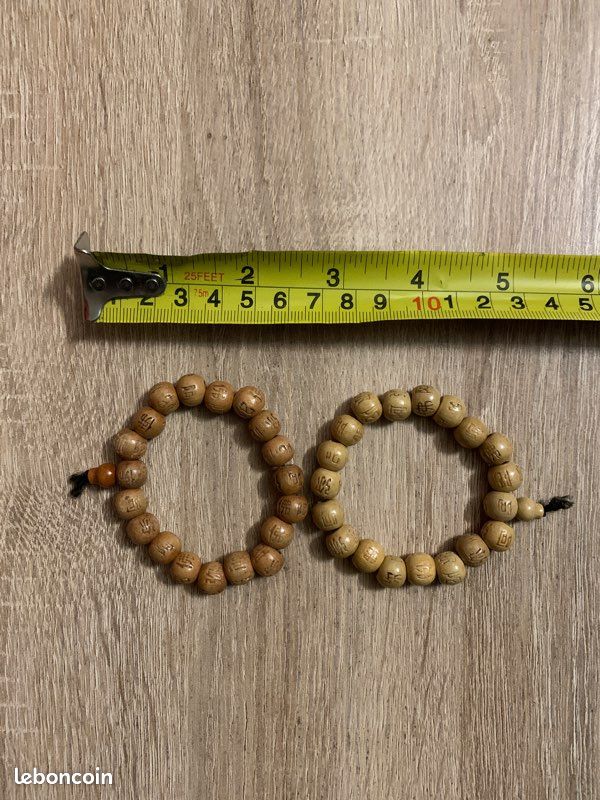 Lot 2 bracelets élastiques en bois (image 4)