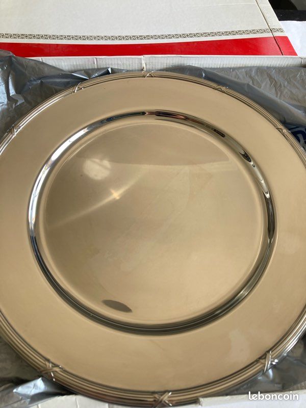 Plat rond creux en inox 18% diam. 330 mm - - Restauration collective : Equipement