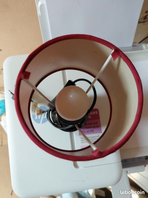 Lampe de chevet rouge/bordeaux (image 2)