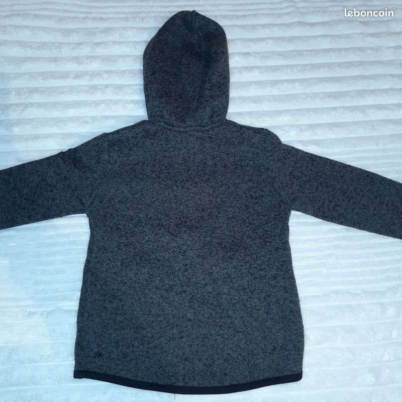Veste Chaude Mi-saison Garçon - Noir Et Gris Chiné - Taille 16-17 Ans - Marque C&A - Comme Neuve