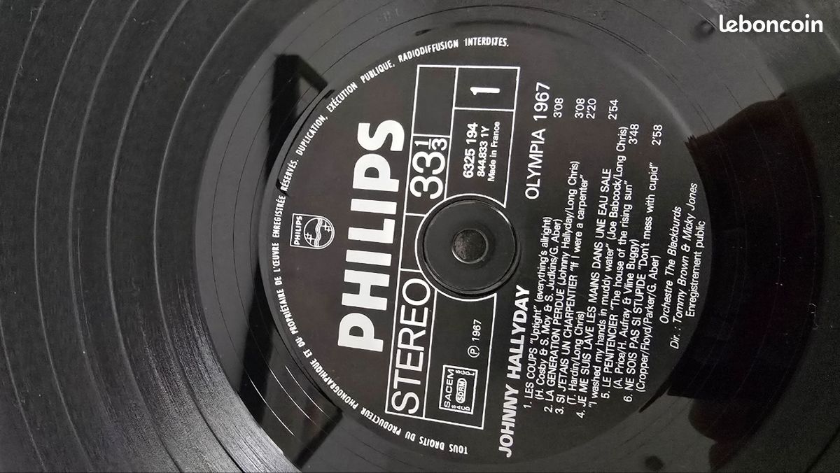 Vinyle Johnny Hallyday Olympia 67 (image 5)