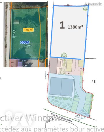 Terrain 1380 m² SERVON SUR VILAINE