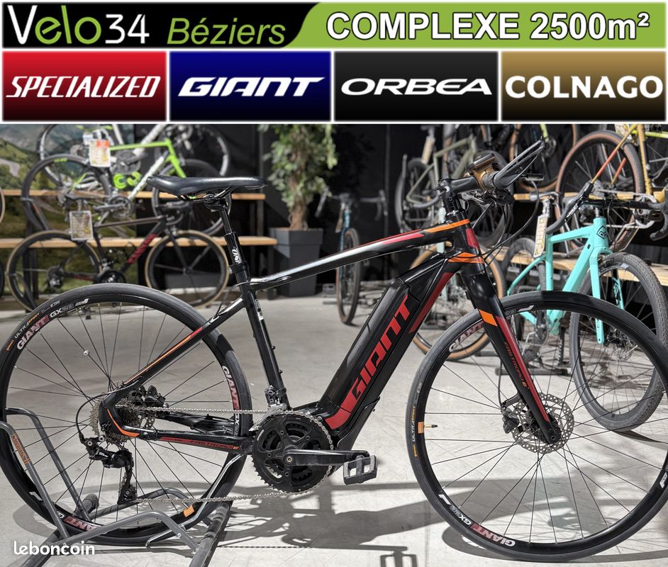 Vélo de route électrique Giant Fastroad E+1 2019 taille M