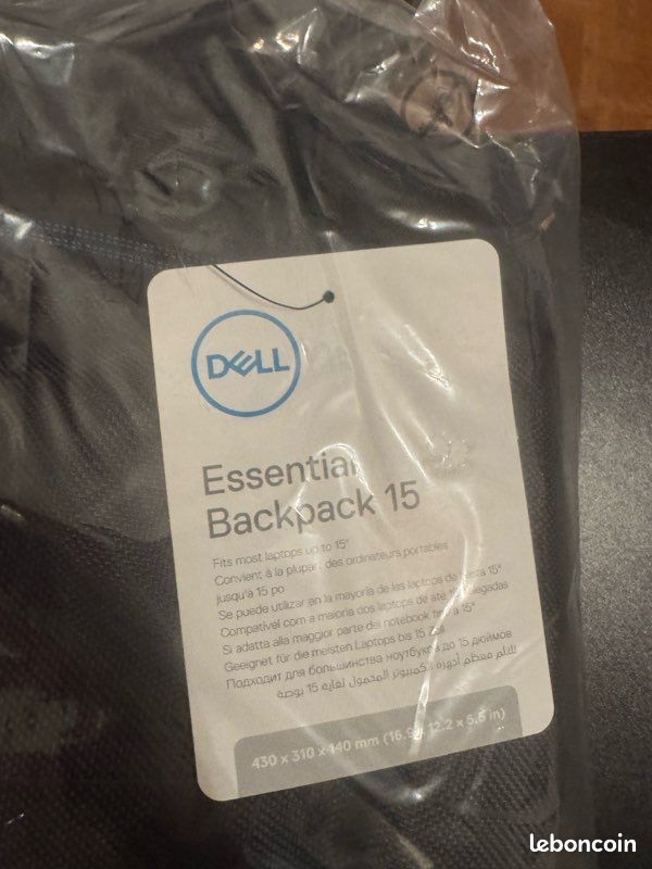 Sac à dos PC Dell – Neuf, jamais utilisé (15 pouces) (image 2)