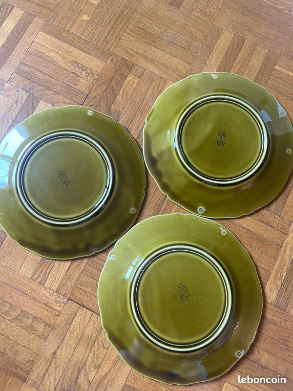 Lot de 3 assiettes Gien vintage (image 3)