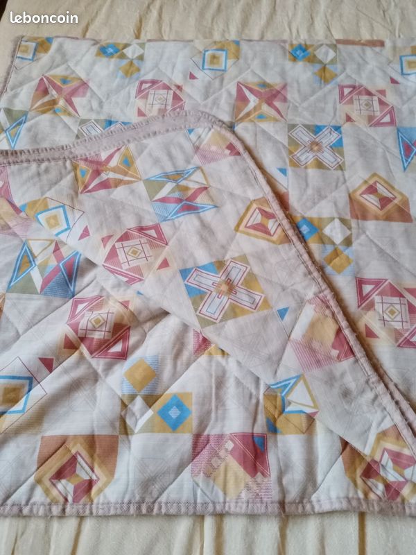 Plaid Vintage DAMART, imprimés géométriques, intérieur matelassé (image 7)