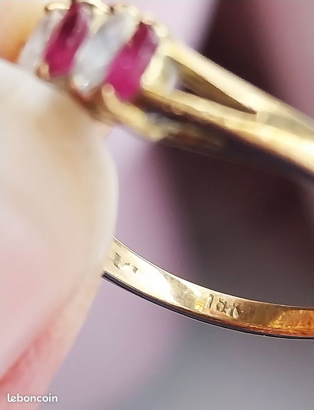 Bague or et rubis (image 6)