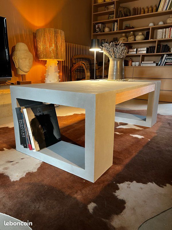 Table basse en béton ciré design (image 5)
