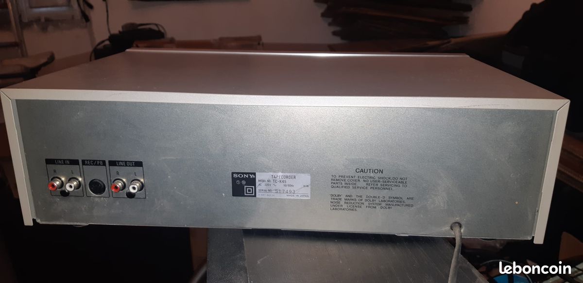 SONY TC-K570 PLATINE Cassette 3 Tete lecteur de / Uniforme 1 An