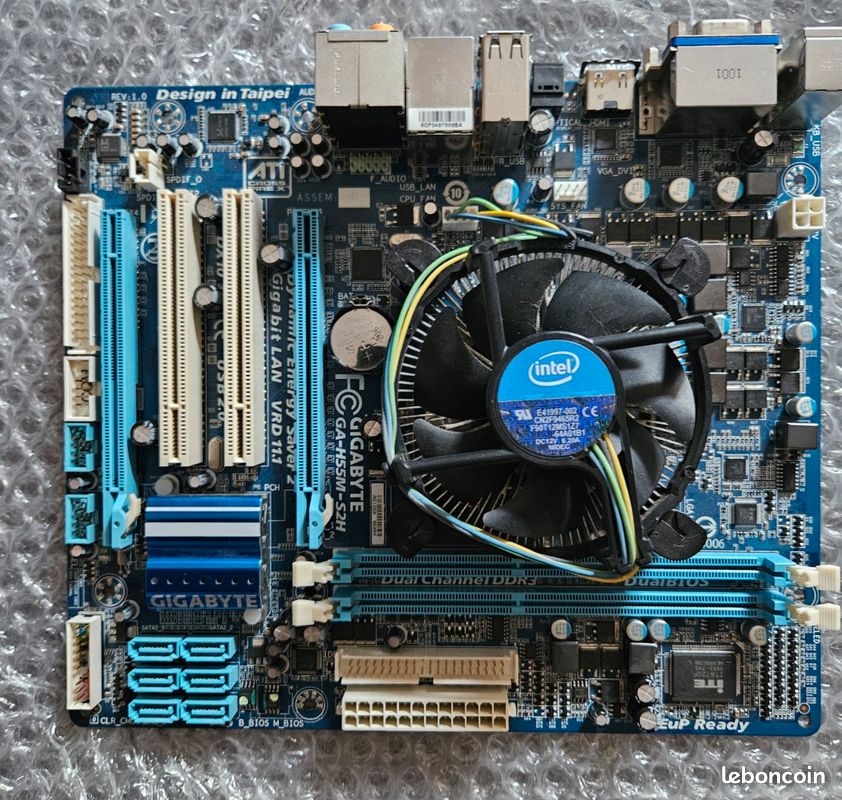 Carte Mère Gigabyte GA-H55M-S2H + Processeur + Ventirad - Pour pièces ou à tester (image 2)
