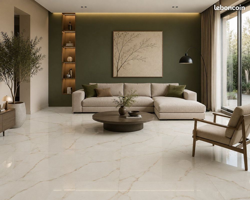 🔥 GRAND DÉSTOCKAGE DE JUILLET – CARRELAGE UNIK CREAM 120x120 🔥 (image 3)