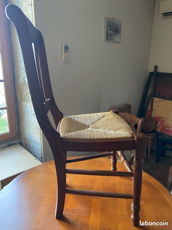 Table merisier avec chaise (image 3)