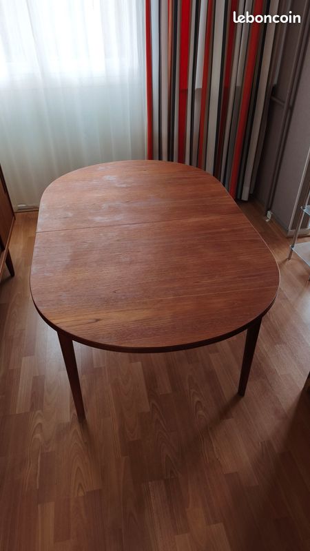 Table à manger vintage scandinave en teck (image 1)