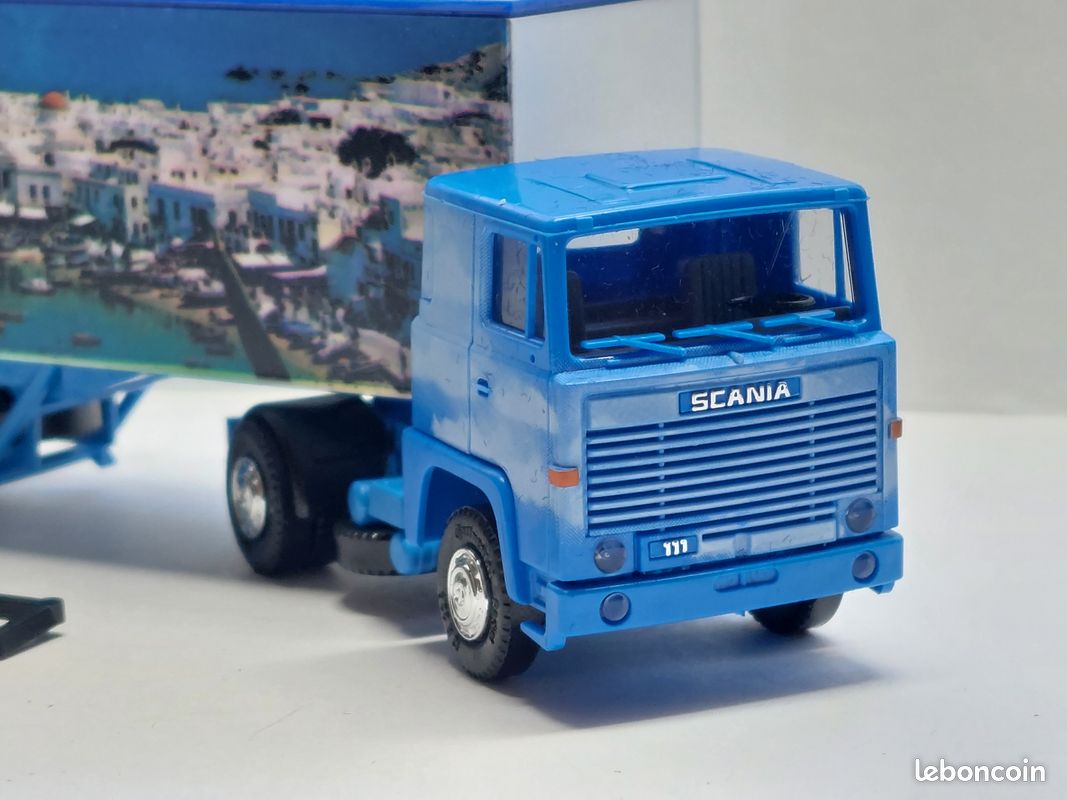Camion Miniature Scania Semi-remorque Albedo - Échelle 1/87 - Vert - Occasion Comme Neuf