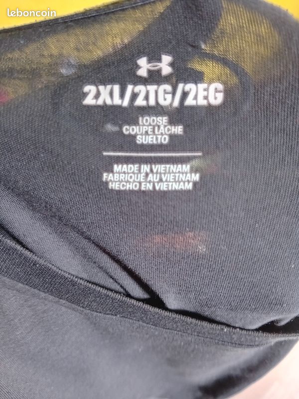 T-shirt under armour gris pour homme taille 2xl (image 4)