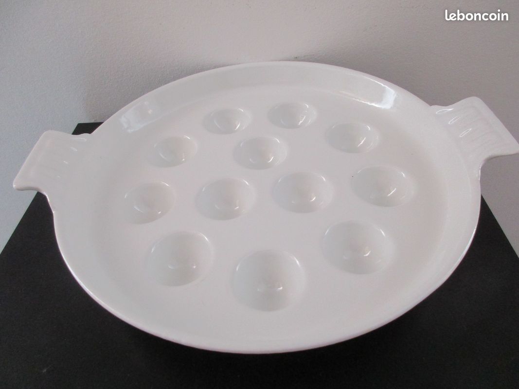 Vintage Assiette à 12 escargots Le Creuset Fonte Made in