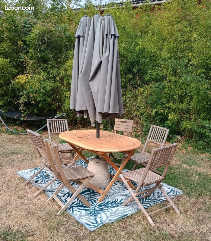 Salon de jardin + chaises (image 1)