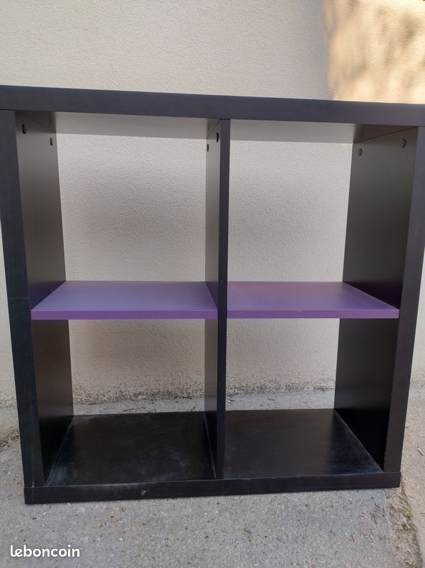 Étagère casiers noir et violet (image 1)