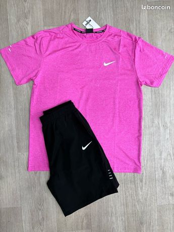 Nike Men's Tee Shirt Rose Homme Nike Ensemble Nike Rose Short