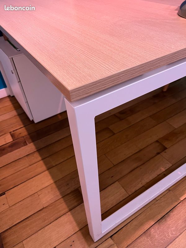 Bureau blanc bois (image 1)