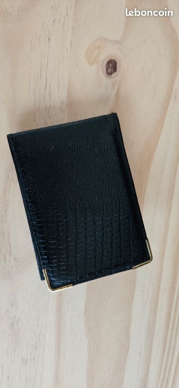 CUIR : Porte-cartes noir (image 2)