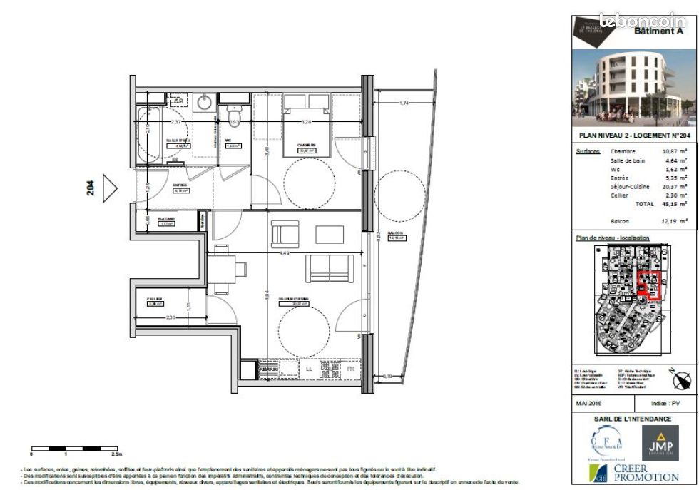 Appartement 2 pièces 45 m² · à Valenciennes · 45 m² · 594 €/mois
