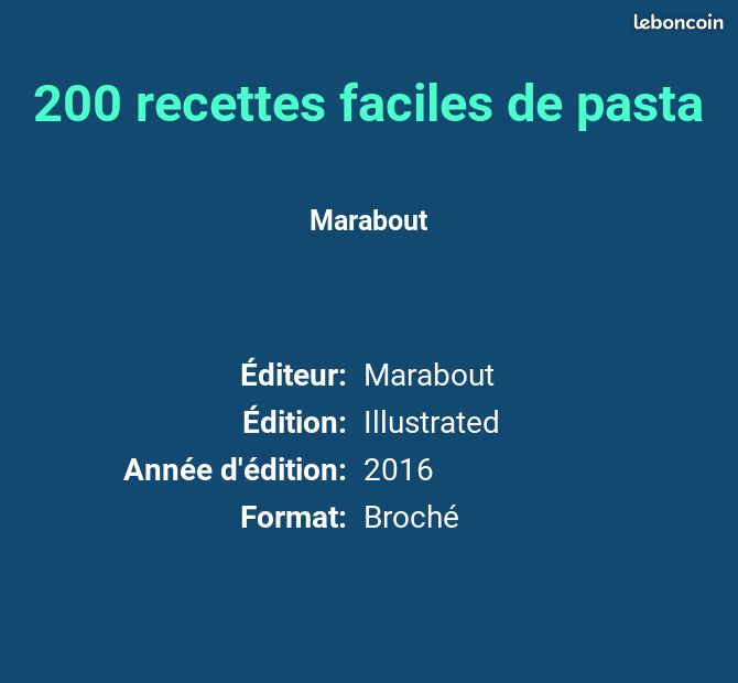 200 recettes faciles de pasta - Marabout (image 2)