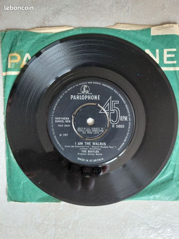 Beatles Lot 7 vinyle 45t vintage années 60 et 70 Pressage France, UK, Belgique etc.. Bon état· (image 11)