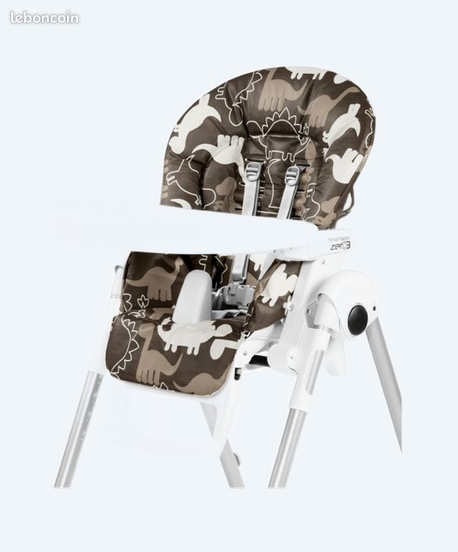 Housse chaise haute Zero3 Dino Park marron Peg Perego Équipement