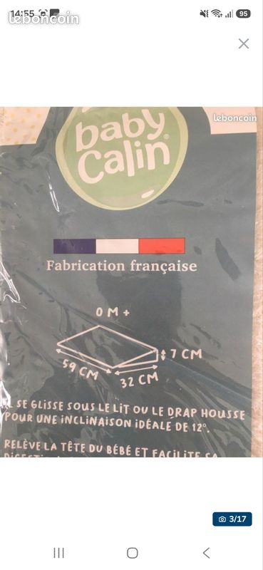 Plan incliné 12 degrés pour lit bébé Babycalin Neuf (image 3)