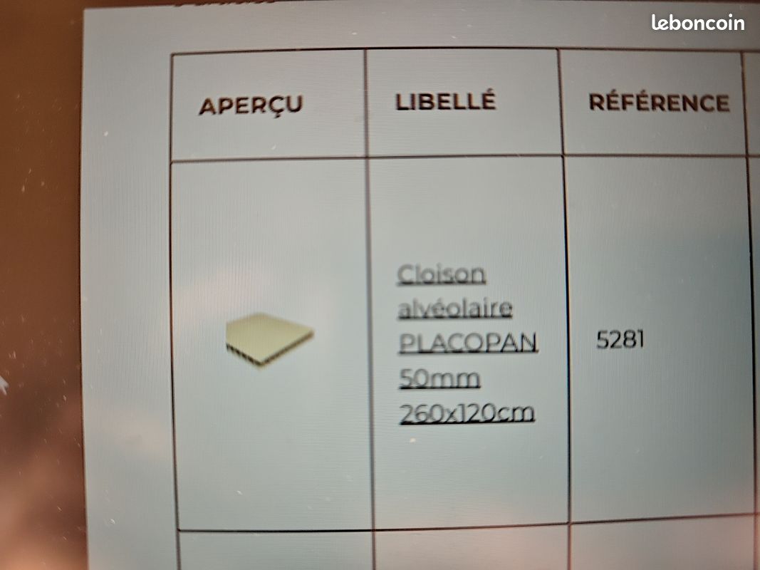 Placo Alvéolaire 5cm (image 1)