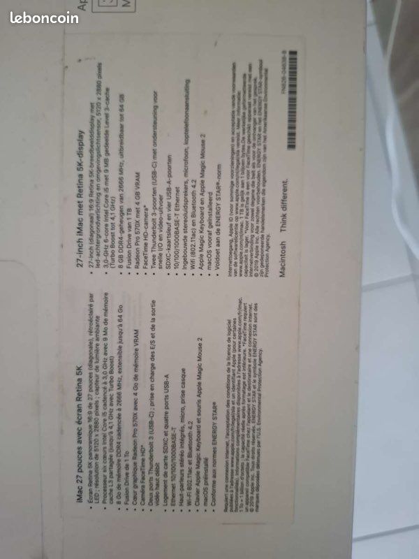 IMAC 27 pouces 5K 2019 (image 5)
