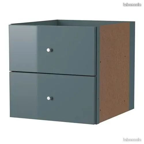 Lot de 1 bloc tiroirs gris brillant IKEA KALLAX ou EXPEDIT (image 1)