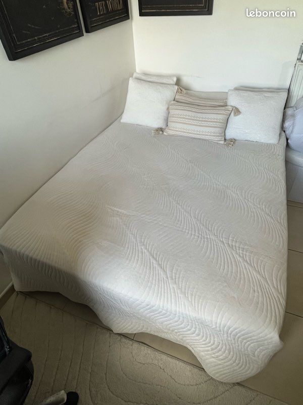 Lit 2 places matelas + sommier (image 2)