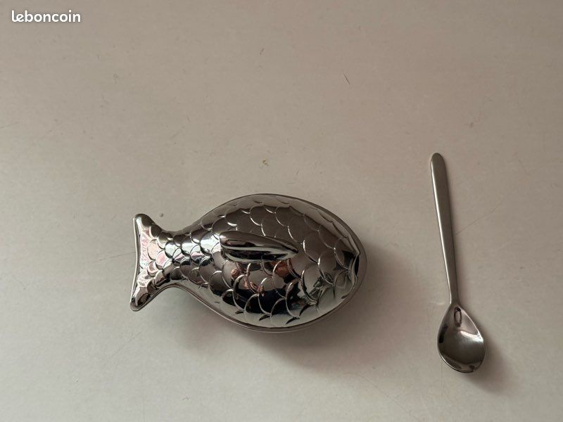 Alessi Fm24 Colombina Fish Salière avec Cuillère en Acier Inoxydable 18 ...