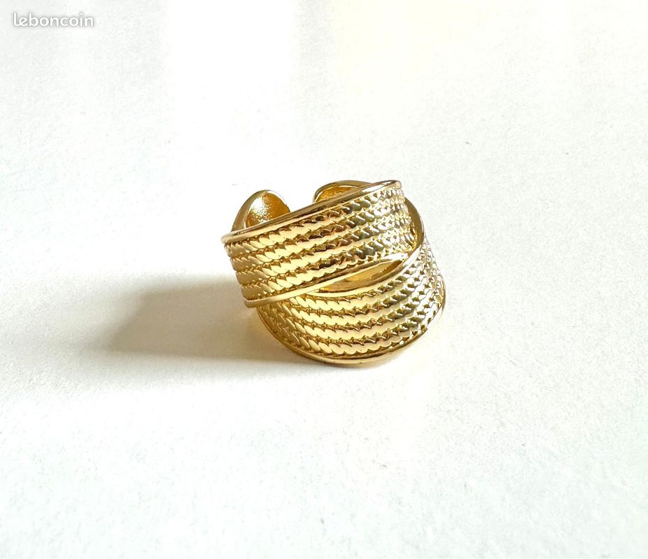 Bague deux bandes croisées (image 2)
