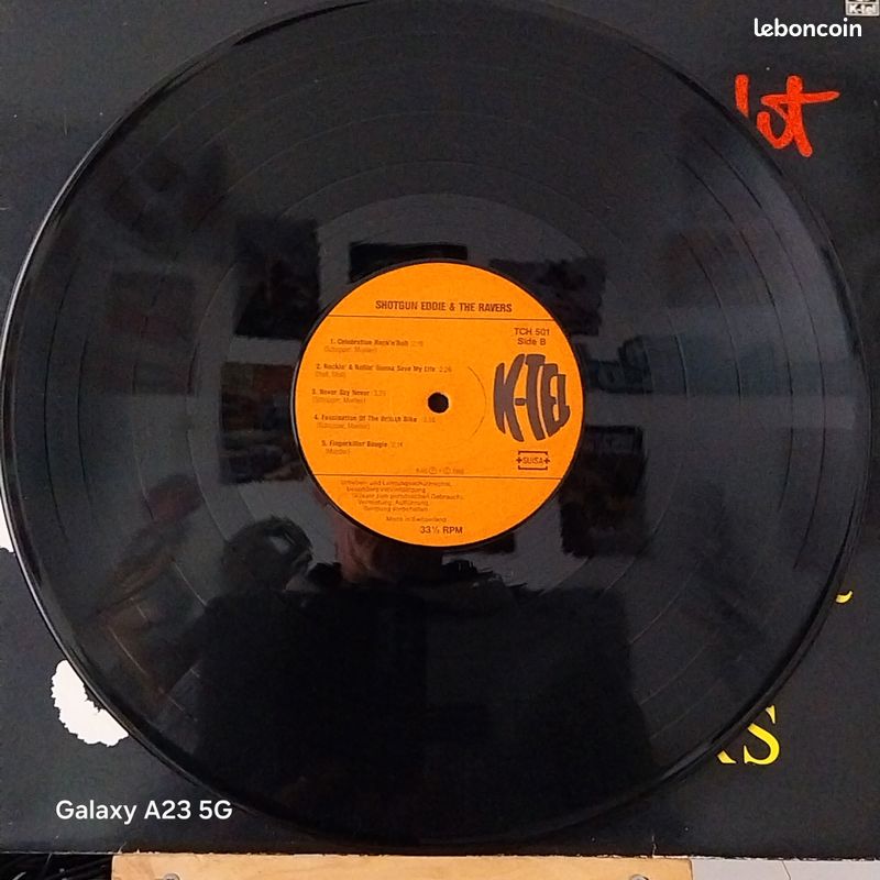 Vinyle 33t Rockabilly Shotgun Eddie &The Ravers The Straight Eight (Pressage Suisse 1986) (image 5)