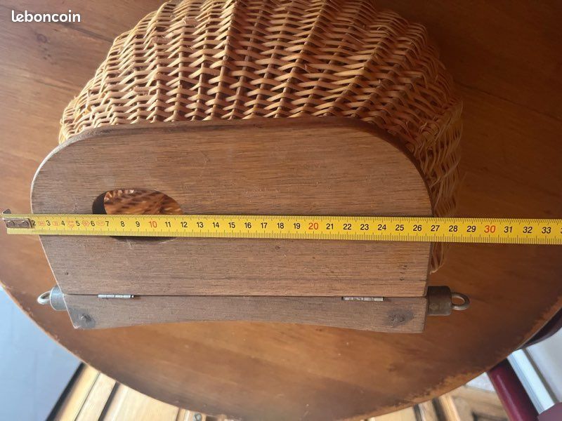 Vieux Panier De Pêche En Osier – Style Ancien, Déco Maison Authentique