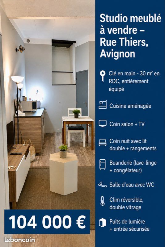 Appartement 1 pièce 30 m² · à Avignon · 30 m² · 104 000 €