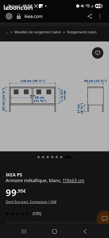 Meuble à clé ikea armoire métallique Ps (image 3)
