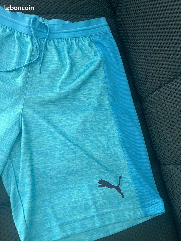 Short Olympique de Marseille Puma Bleu Ciel Chine – Taille S (image 3)