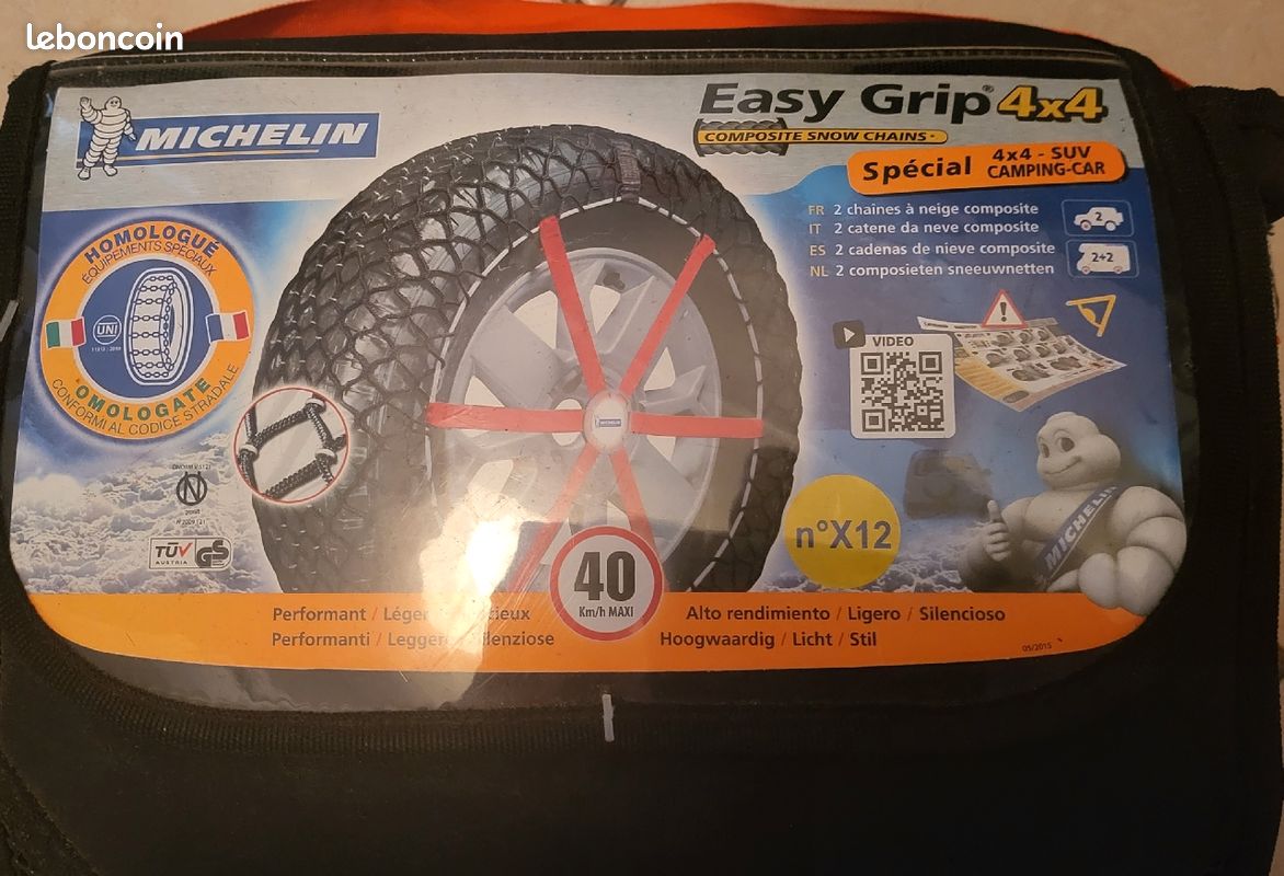 Chaussette à neige Michelin Easy Grip 4X4 X12 - Équipement auto